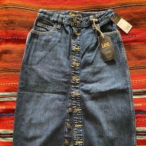 Lee Jeans Vintage Modern High Rise Midi Skirt